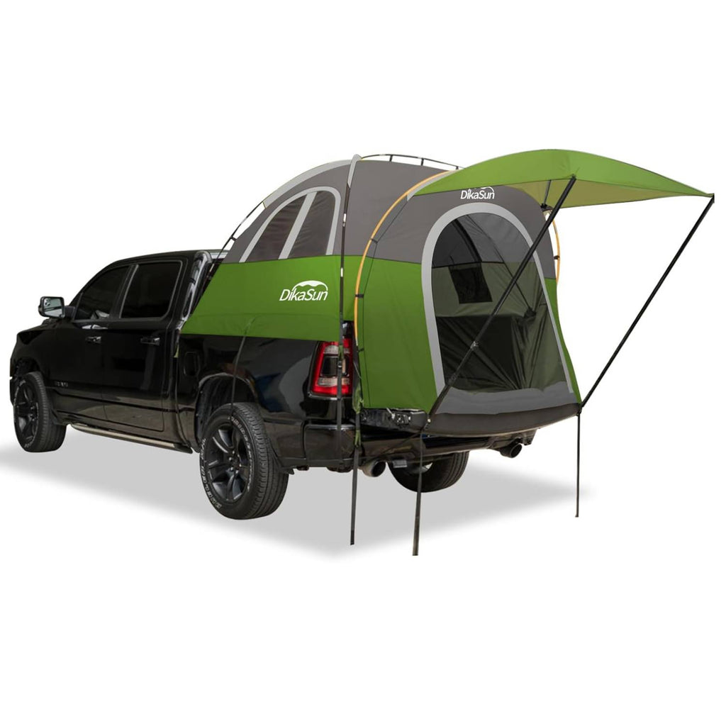 Tienda de campaña para caja de camioneta de 5.5-6.7 pies con toldo verde
