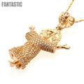 Divine Niño CZ Pendant in 14K Gold