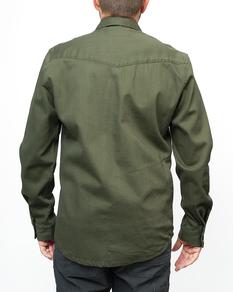 Camisa vaquera Earl - Verde oliva envejecido