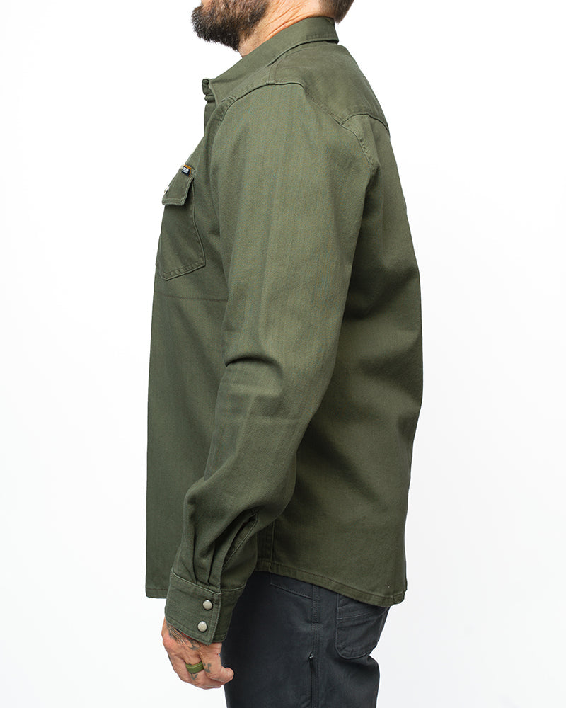 Camisa vaquera Earl - Verde oliva envejecido