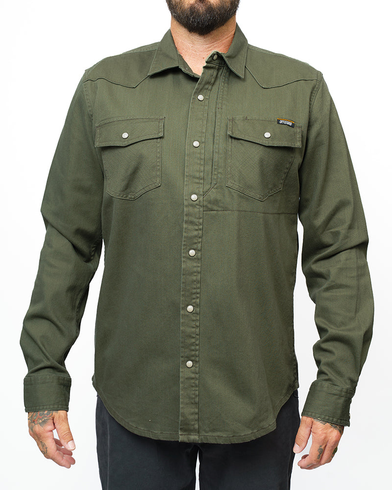 Camisa vaquera Earl - Verde oliva envejecido