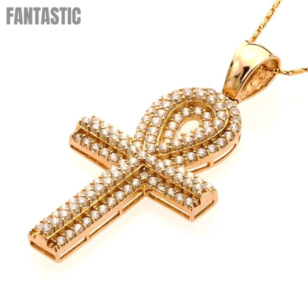 Egypt Cross Pendant in 14K Yellow Gold |