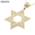 Elevate Your Style with the Luxurious Big David Star Pendant, Crafted in 14K Gold and Adorned with Cubic Zirconia