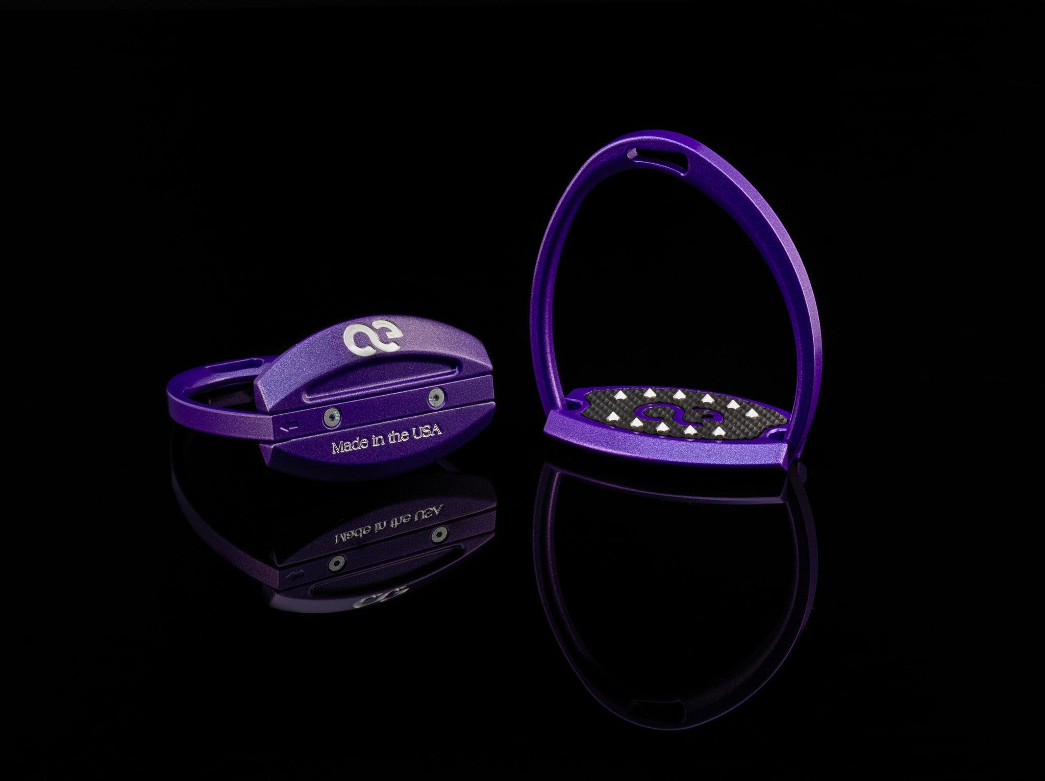 American Equus "Elite" English Stirrups Illusion Violet