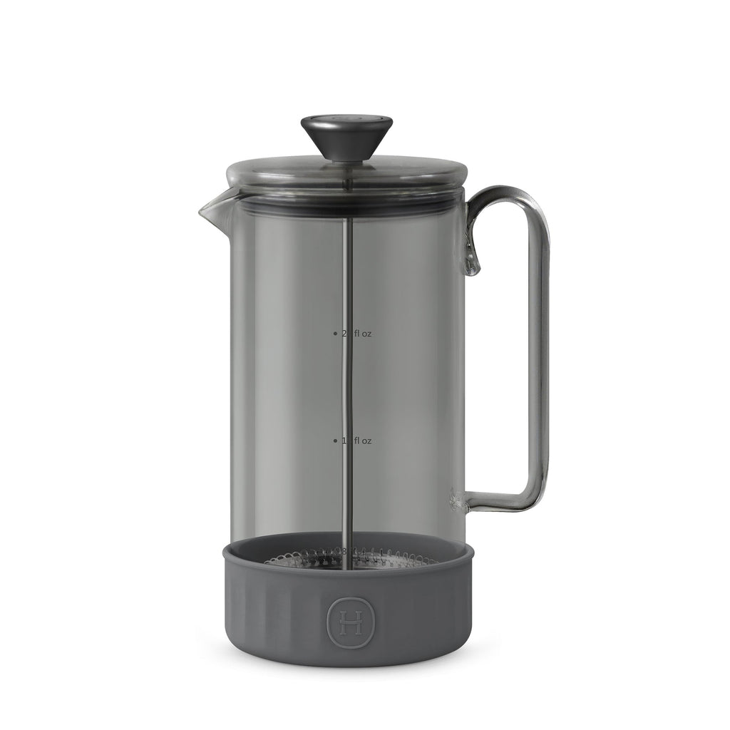 Prensa francesa negra - Gris metálico 32 oz fl