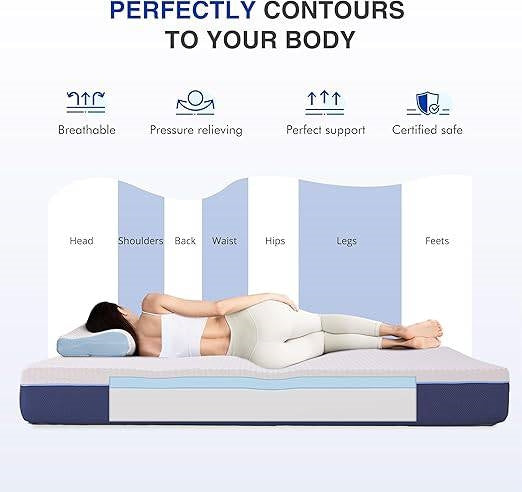 Full Size 6-Inch Gel Infused Medium Firm Memory Foam Mattress