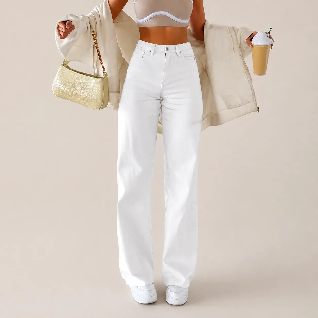 Flairé™ High Waisted Flared Jeans 70s Vintage Bell Bottom Denim