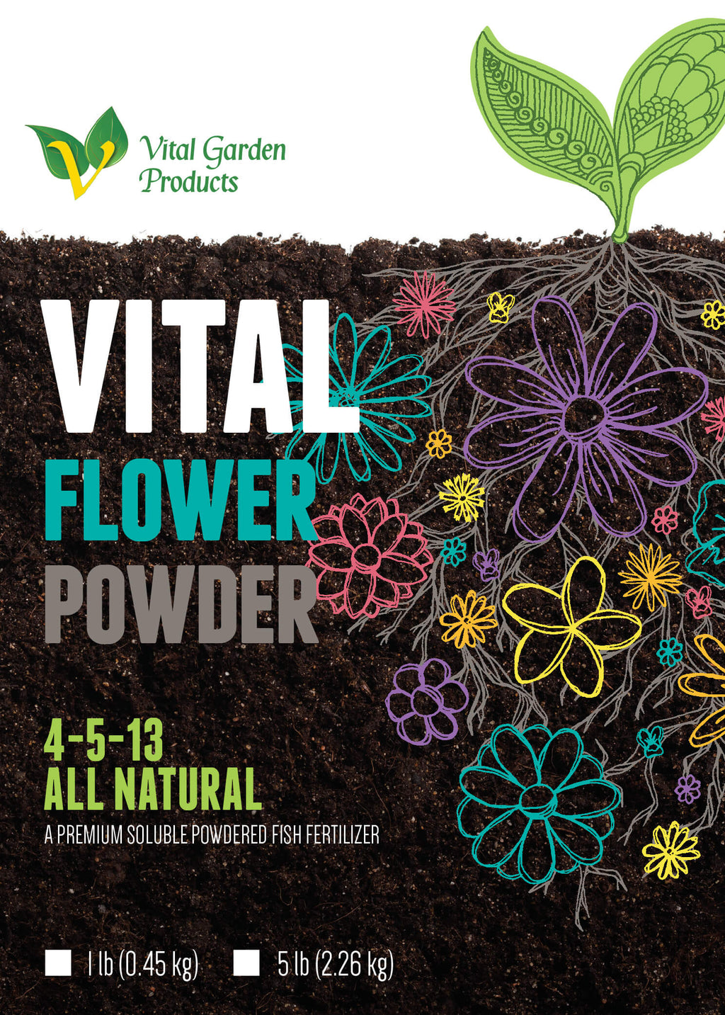 Vital Flower Powder - Soluble Bloom Fertilizer 4-5-13