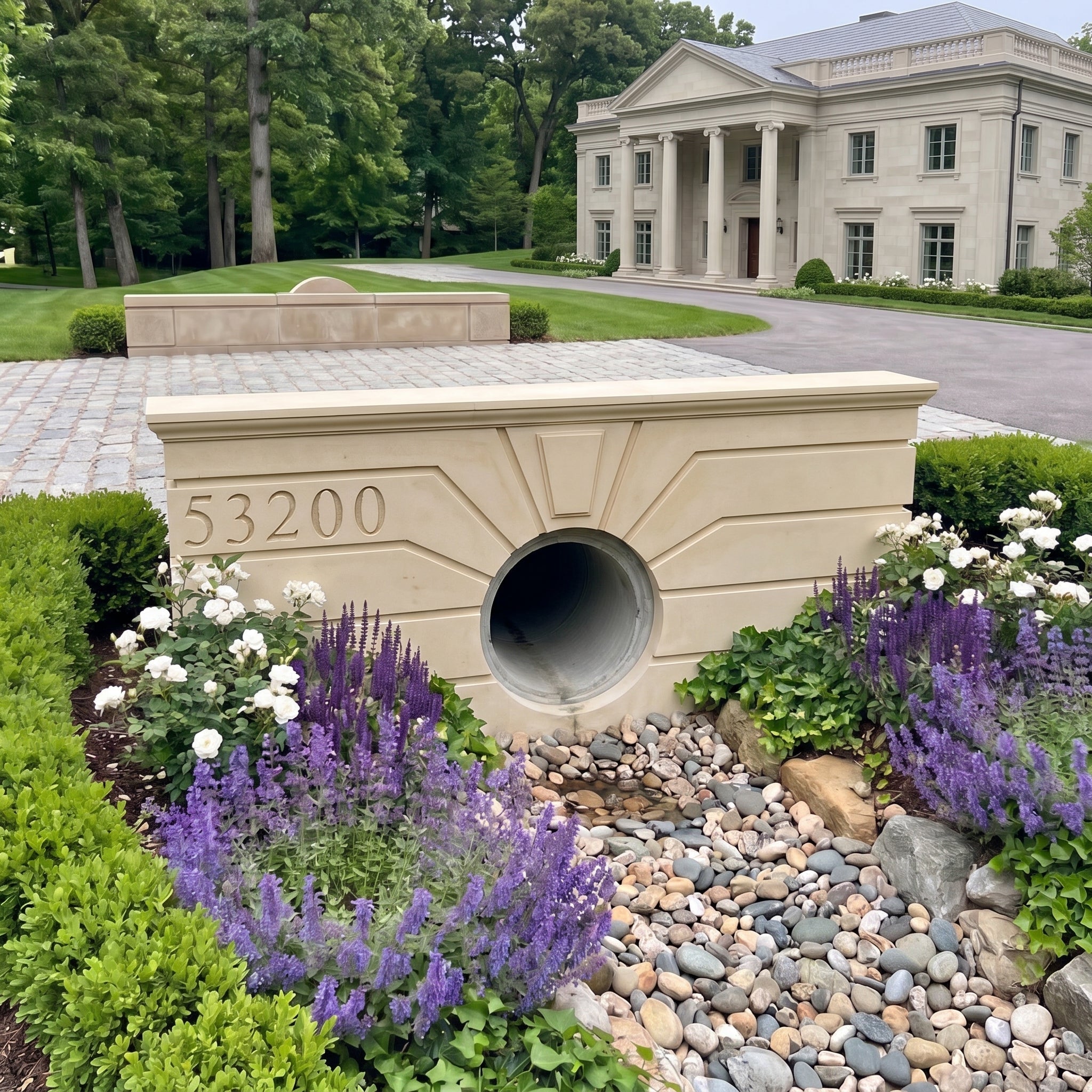 Prefabricated Concrete (GFRC) Culvert Covers - Neoclassical Bridge
