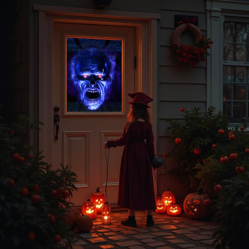 AtmosFX Halloween Digital Decoration USB - Ghostly Apparitions 2 + 5.5 ft x 9 ft Projection Screen