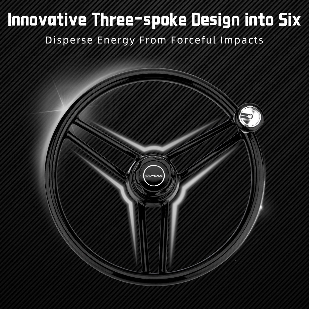 Gomexus Carbon Fiber 13" Boat Steering Wheel