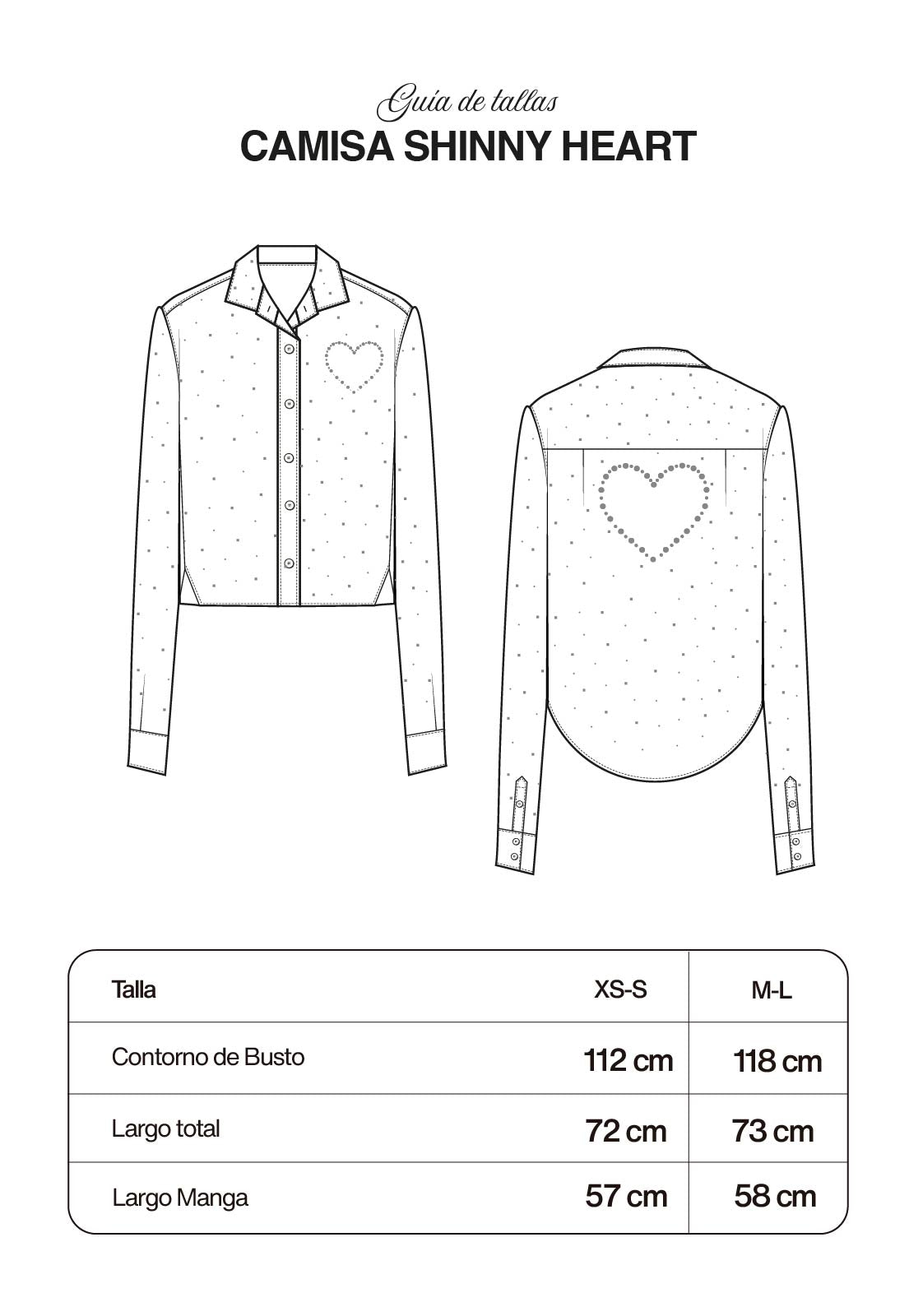 Camisa Shiny Heart Hot Pink