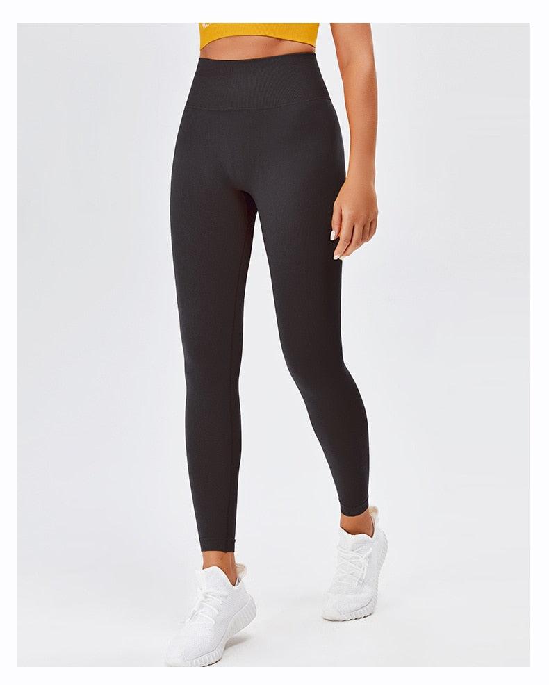 Mallas de yoga de cintura alta, sin costuras, push up, para mujer, pantalones de entrenamiento, súper elásticos, para gimnasio, mallas deportivas ajustadas, pantalones ligeros para correr