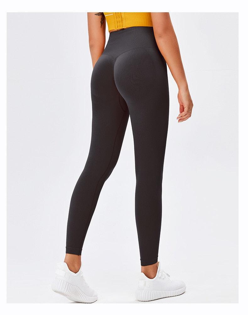 Mallas de yoga de cintura alta, sin costuras, push up, para mujer, pantalones de entrenamiento, súper elásticos, para gimnasio, mallas deportivas ajustadas, pantalones ligeros para correr