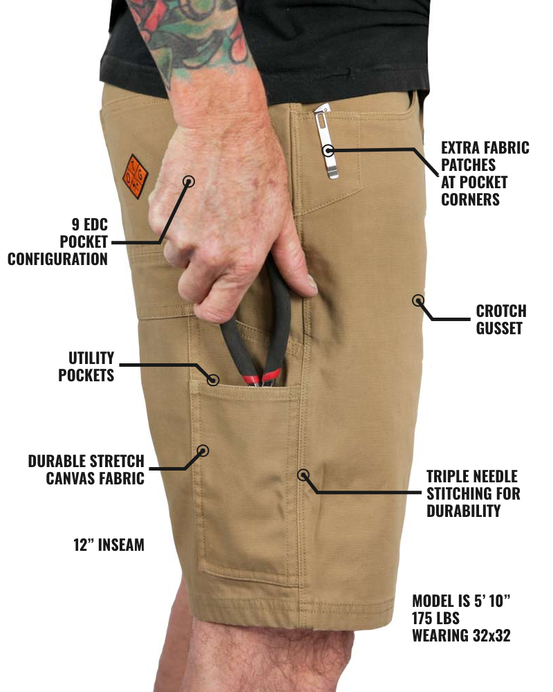 Pantalones cortos Havok 12" - Coyote