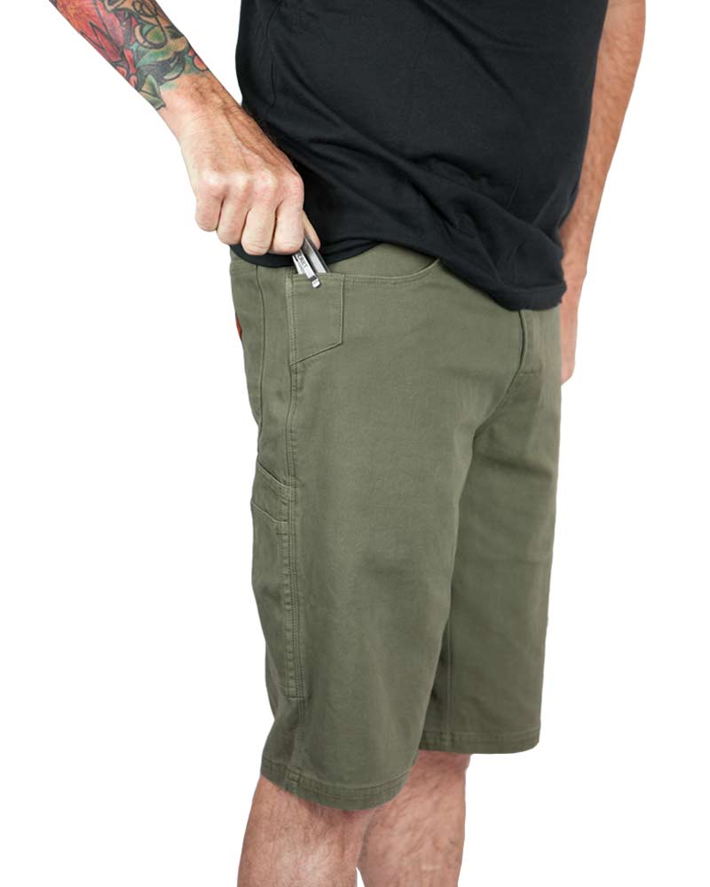 Pantalón corto Havok de 12" - Verde oliva oscuro