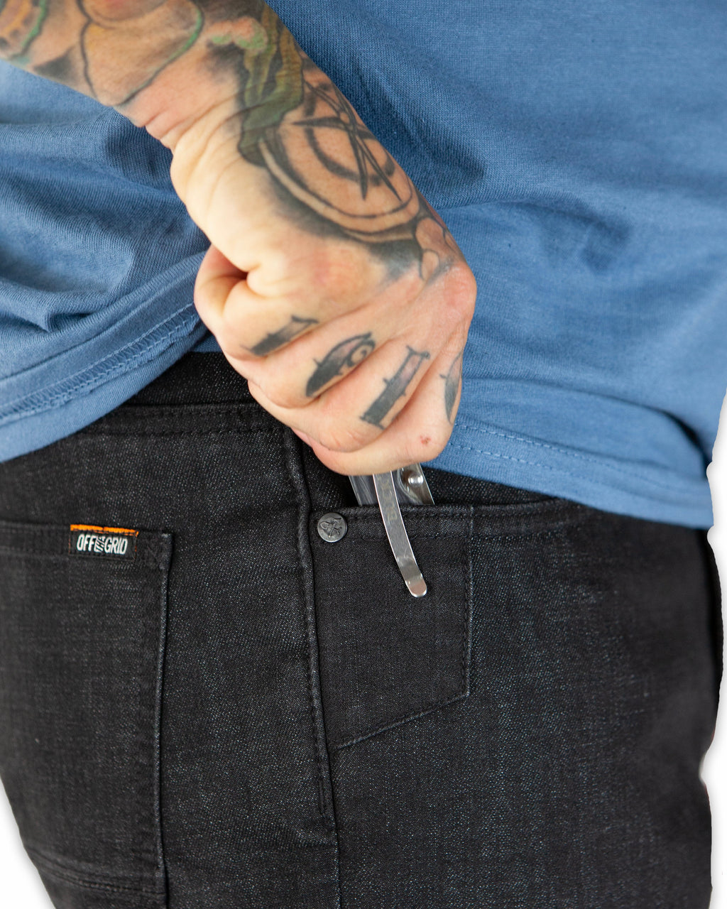Pantalones Vaqueros Hideout Corte Tapered - Negro