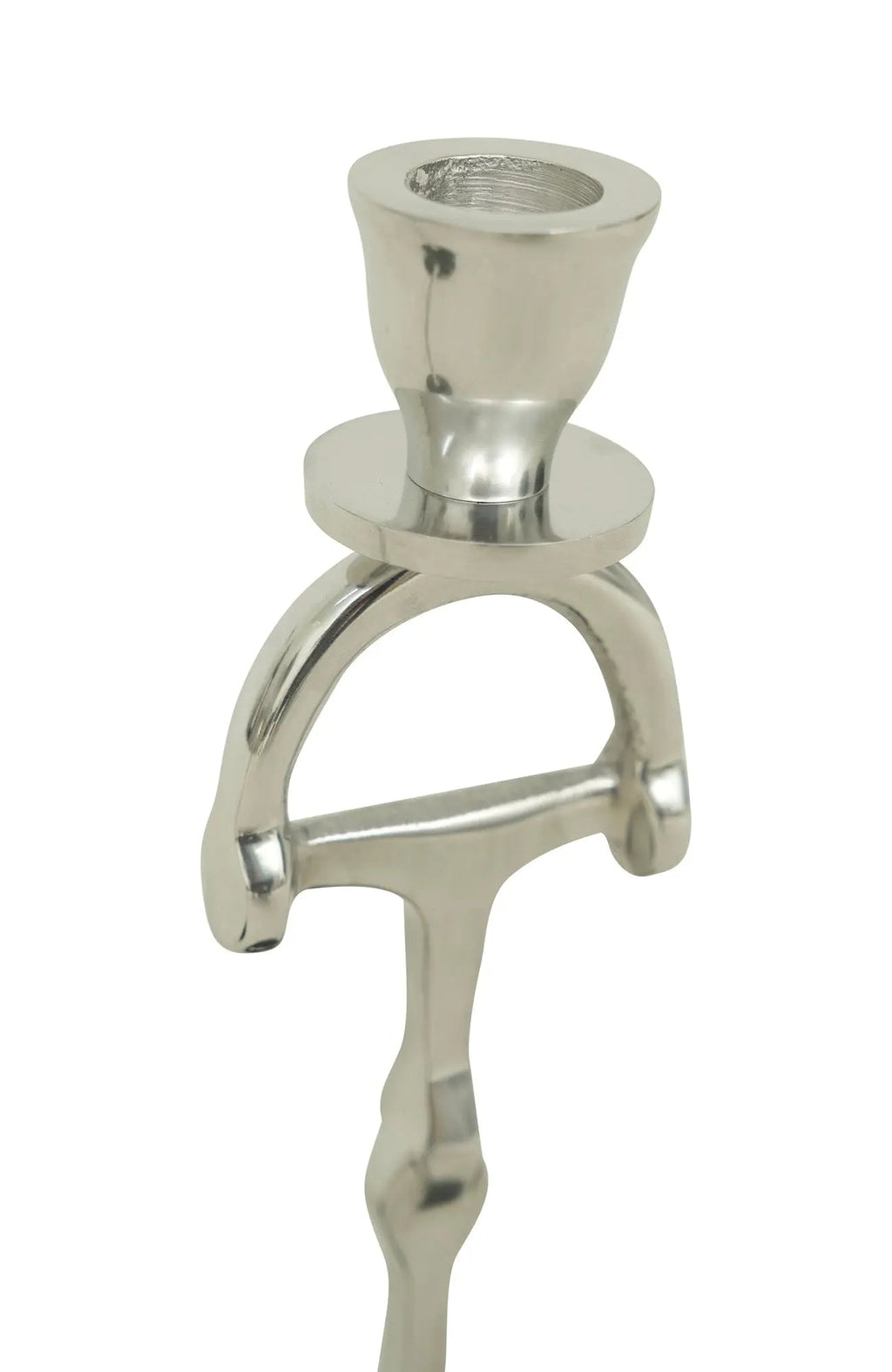 Juego de dos candelabros Huntley D, juego de dos en acabado plateado de aluminio