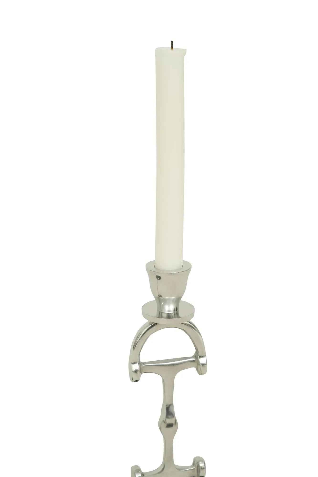 Juego de dos candelabros Huntley D, juego de dos en acabado plateado de aluminio