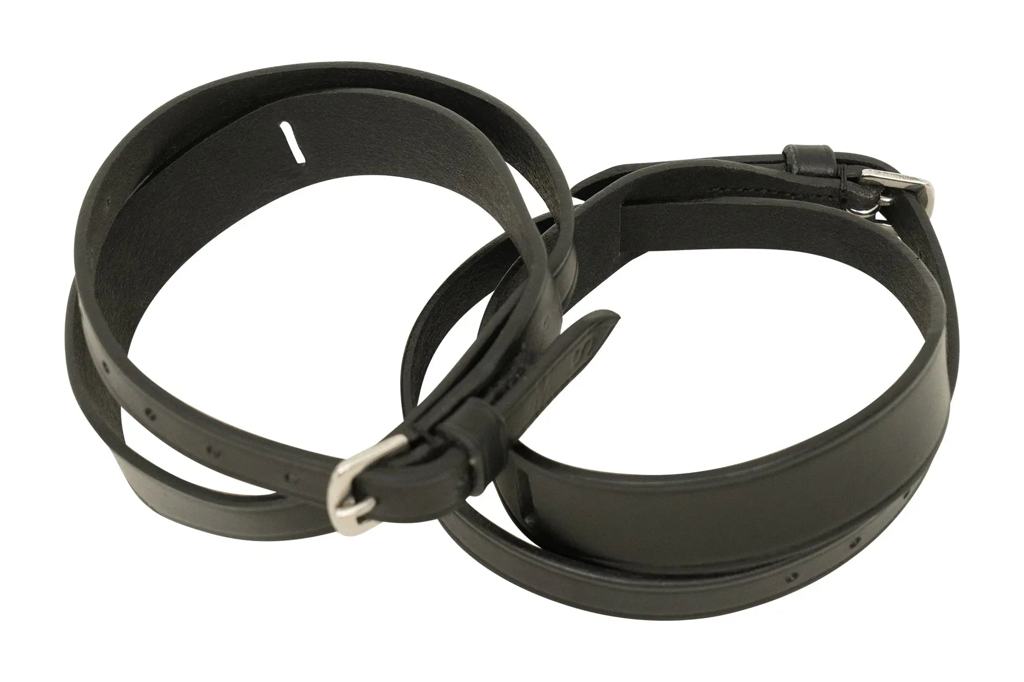 Huntley Equestrian Children's Black Leather Jodhpur Garter Straps