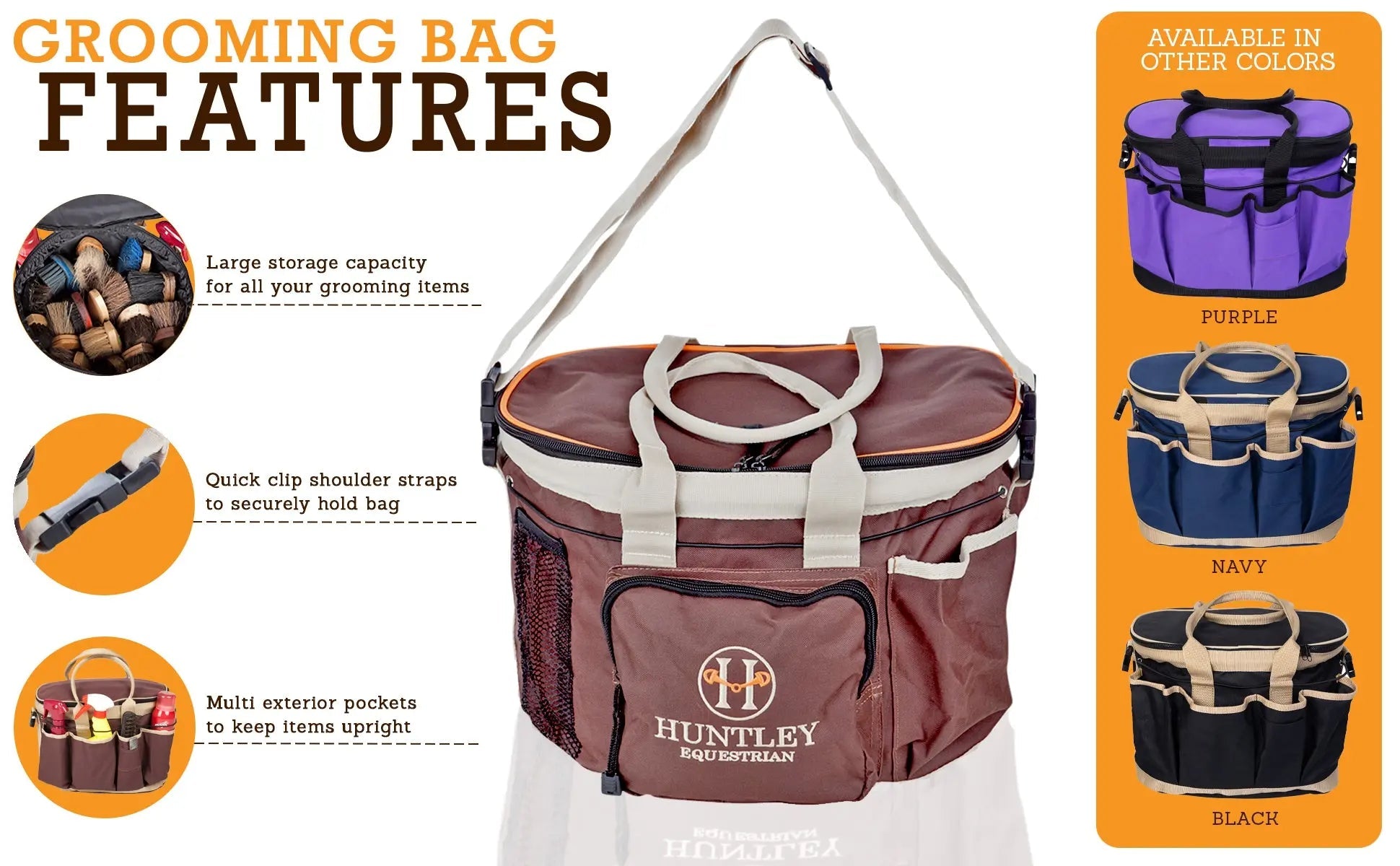 Bolsa de Aseo de Lujo Huntley Equestrian, Marrón