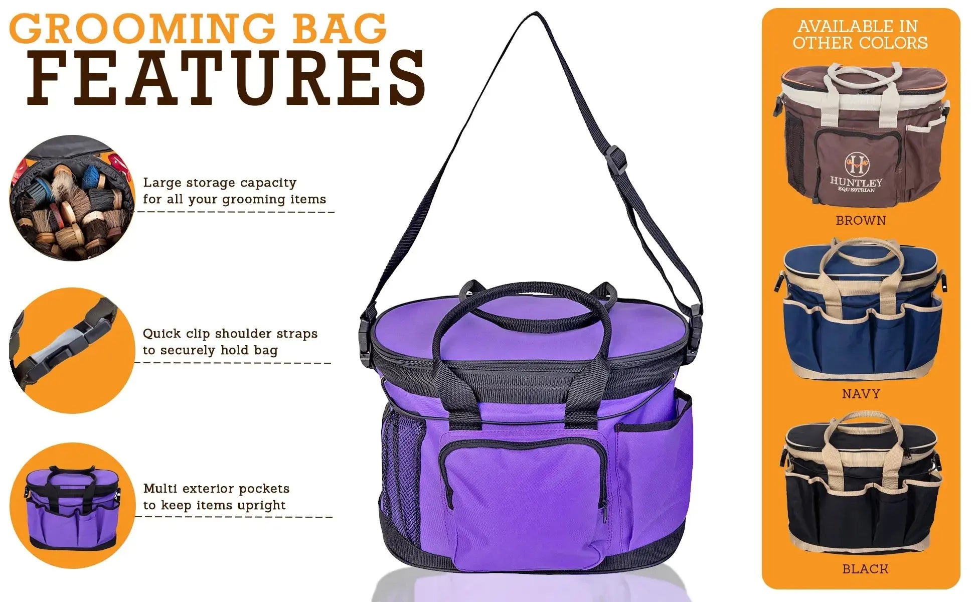 Bolsa de Aseo de Lujo Huntley Equestrian, Marrón