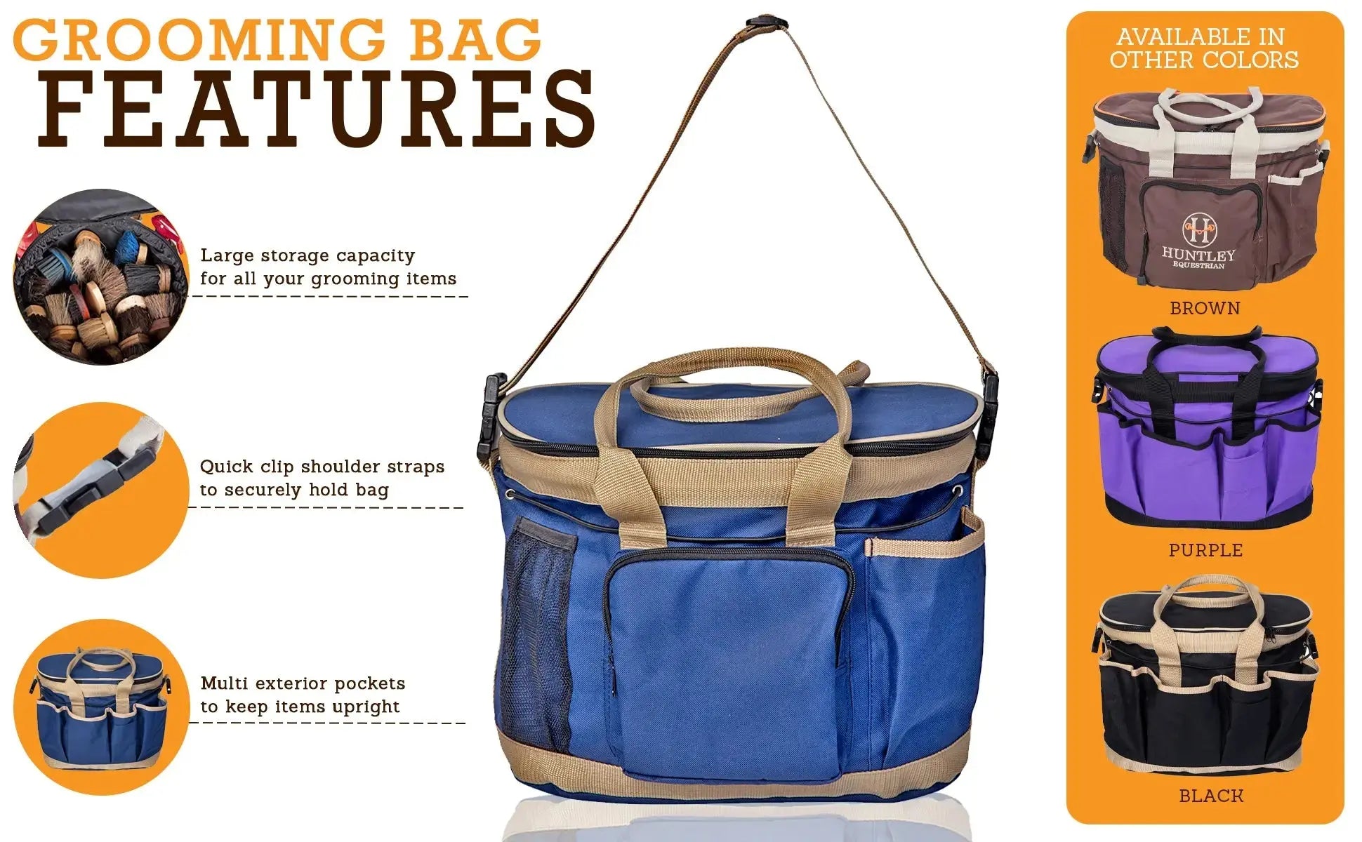 Bolsa de Aseo de Lujo Huntley Equestrian, Marrón