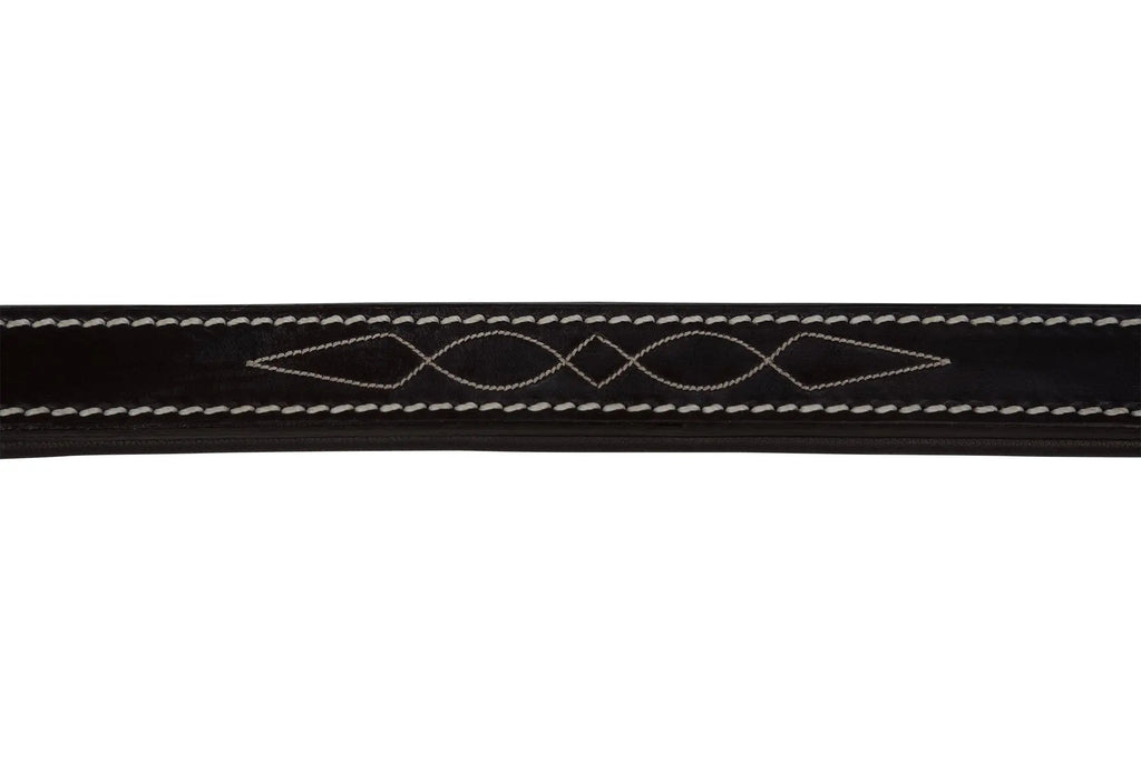 Pieza de Corona de Repuesto de Cuero con Costuras Decorativas para Cabestro Huntley Equestrian