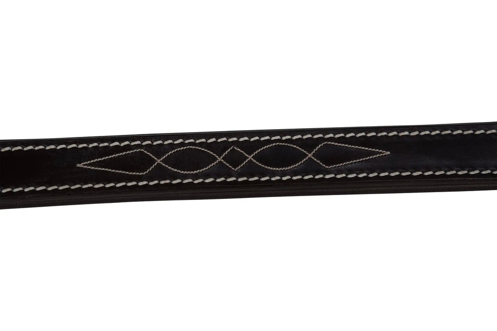 Pieza de Corona de Repuesto de Cuero con Costuras Decorativas para Cabestro Huntley Equestrian