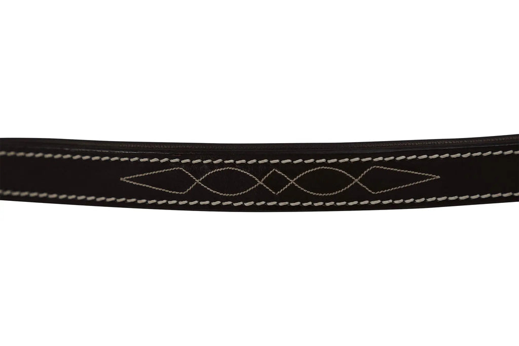 Pieza de Corona de Repuesto de Cuero con Costuras Decorativas para Cabestro Huntley Equestrian