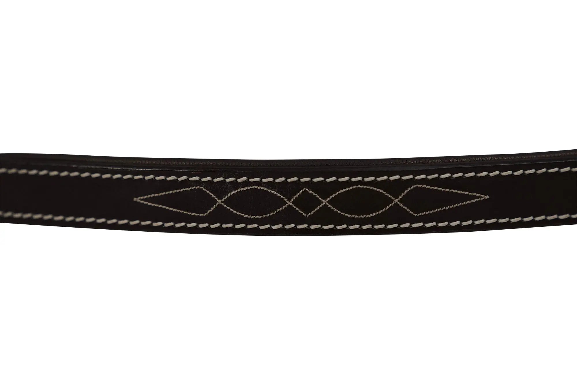 Pieza de Corona de Repuesto de Cuero con Costuras Decorativas para Cabestro Huntley Equestrian