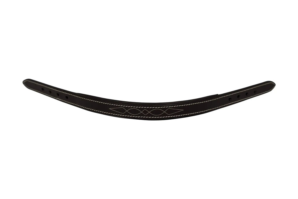 Pieza de Corona de Repuesto de Cuero con Costuras Decorativas para Cabestro Huntley Equestrian
