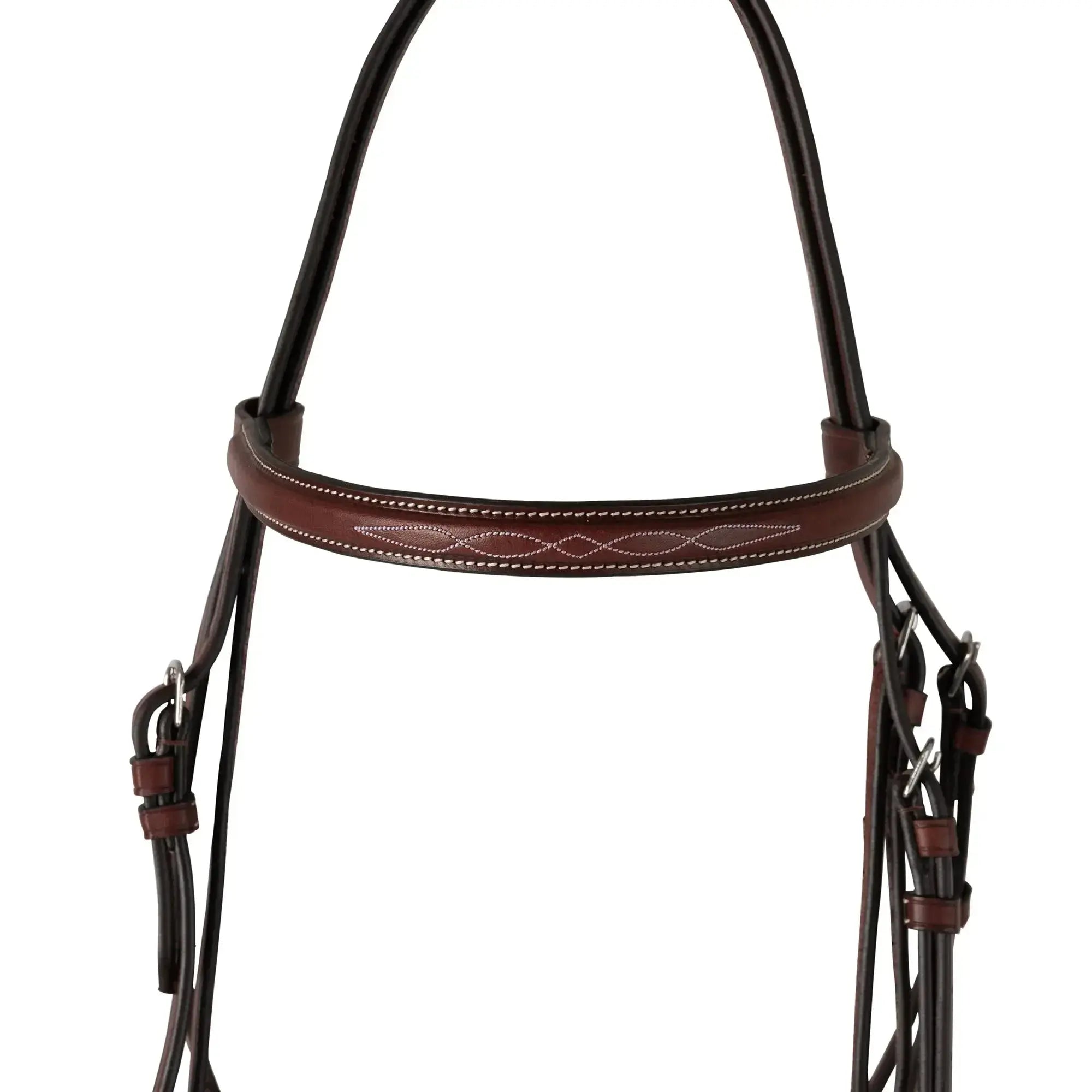 Bridón Huntley Equestrian con Riendas y Costuras Decorativas para Entrenamiento Hunter