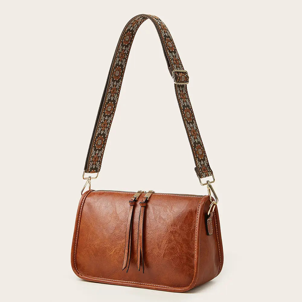 Bandolera bohemia con correa ancha