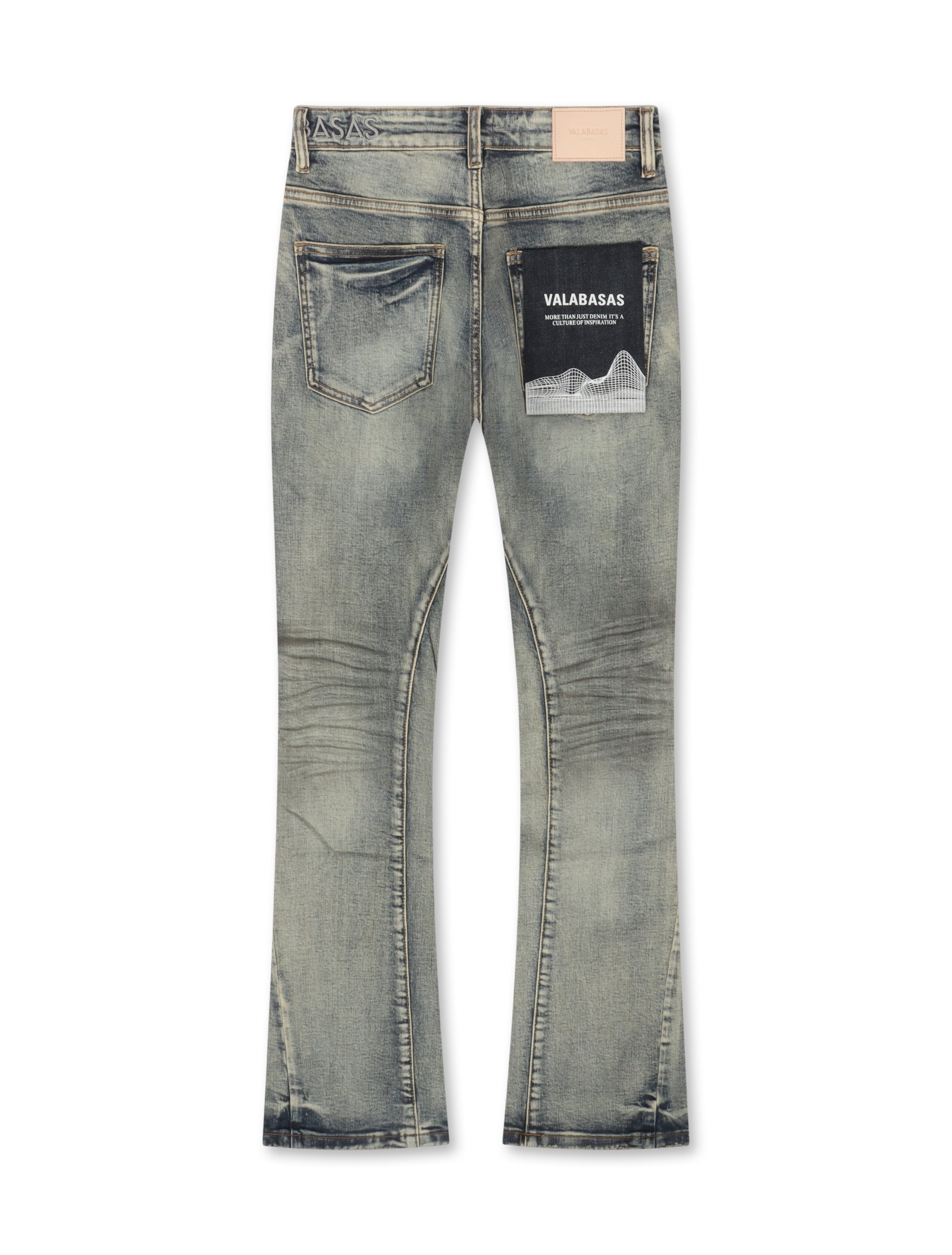 Valabasas Fax Jeans Acampanados - Lavado Celeste