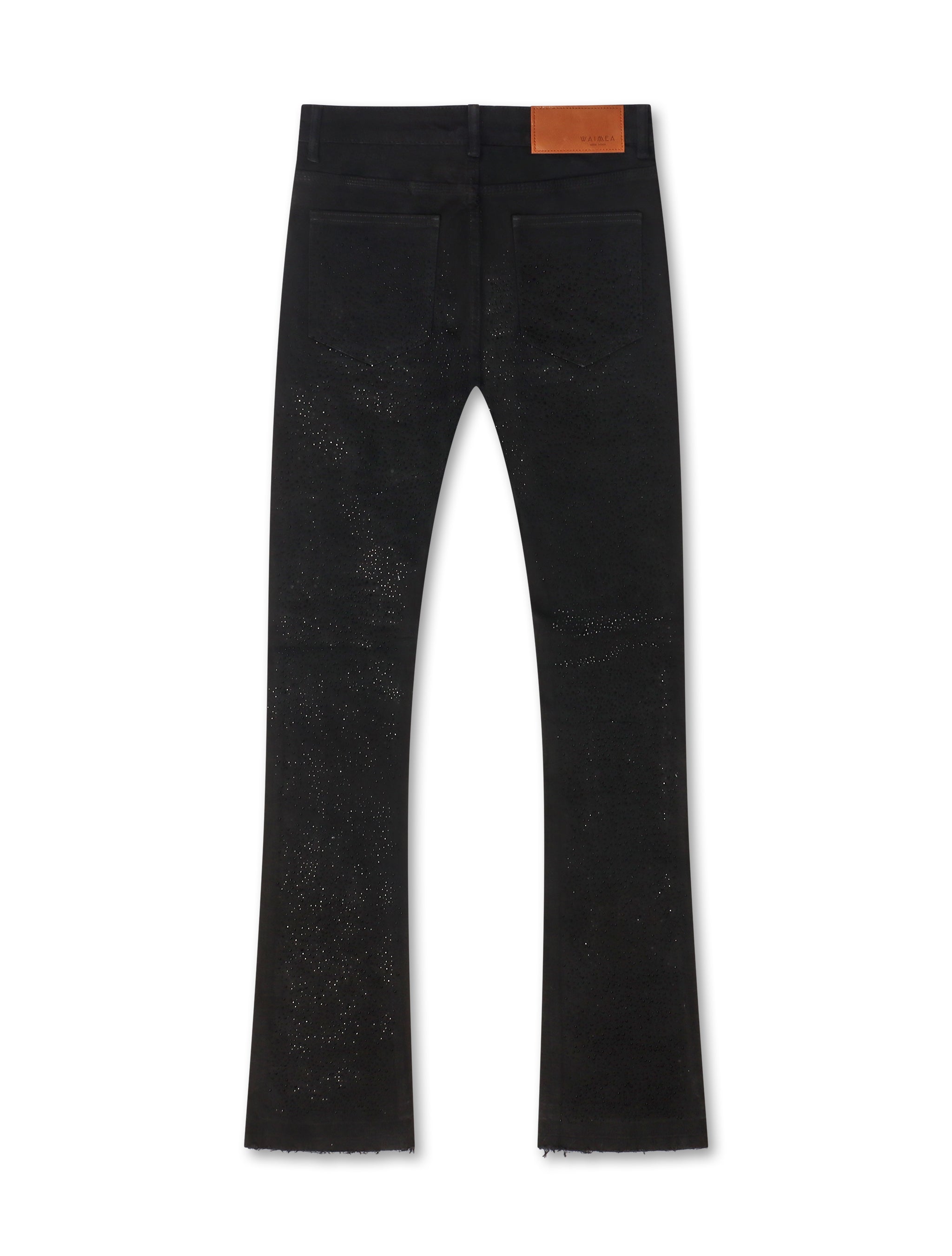 Vaqueros Waimea Rhinestone Stacked Fit - Negro Jet