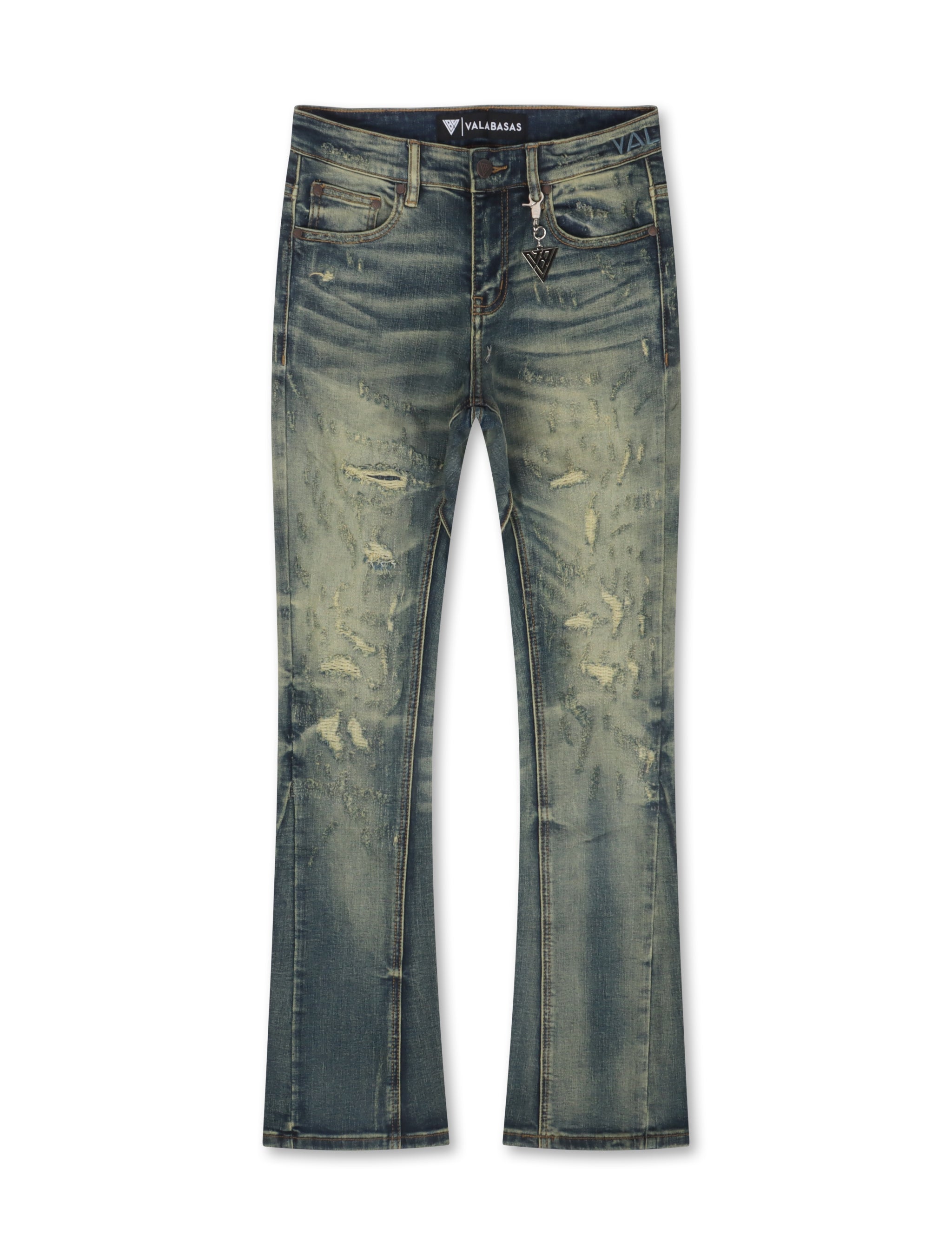 Valabasas Vin Stacked Jeans - Azul Oscuro Vintage