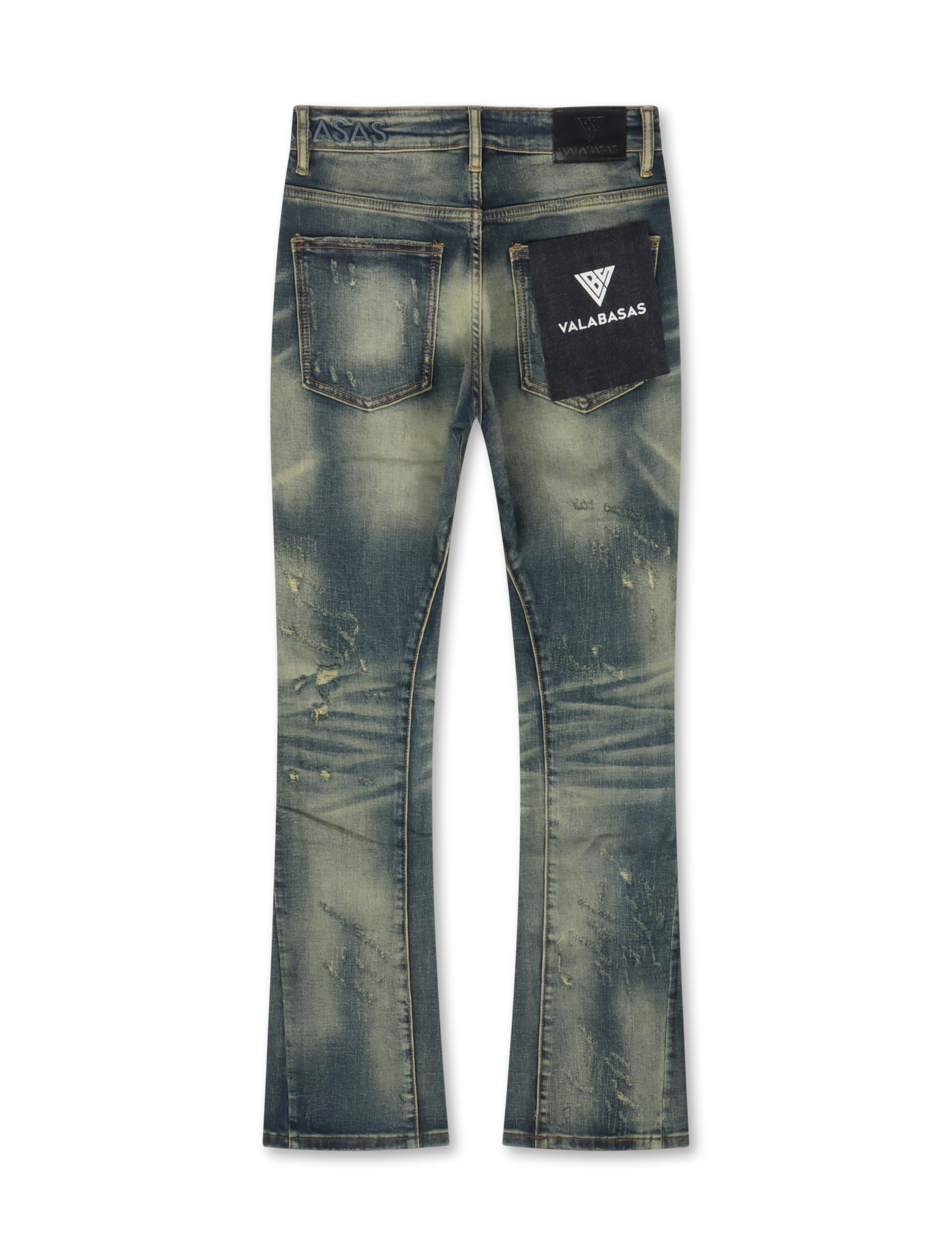 Valabasas Vin Stacked Jeans - Azul Oscuro Vintage