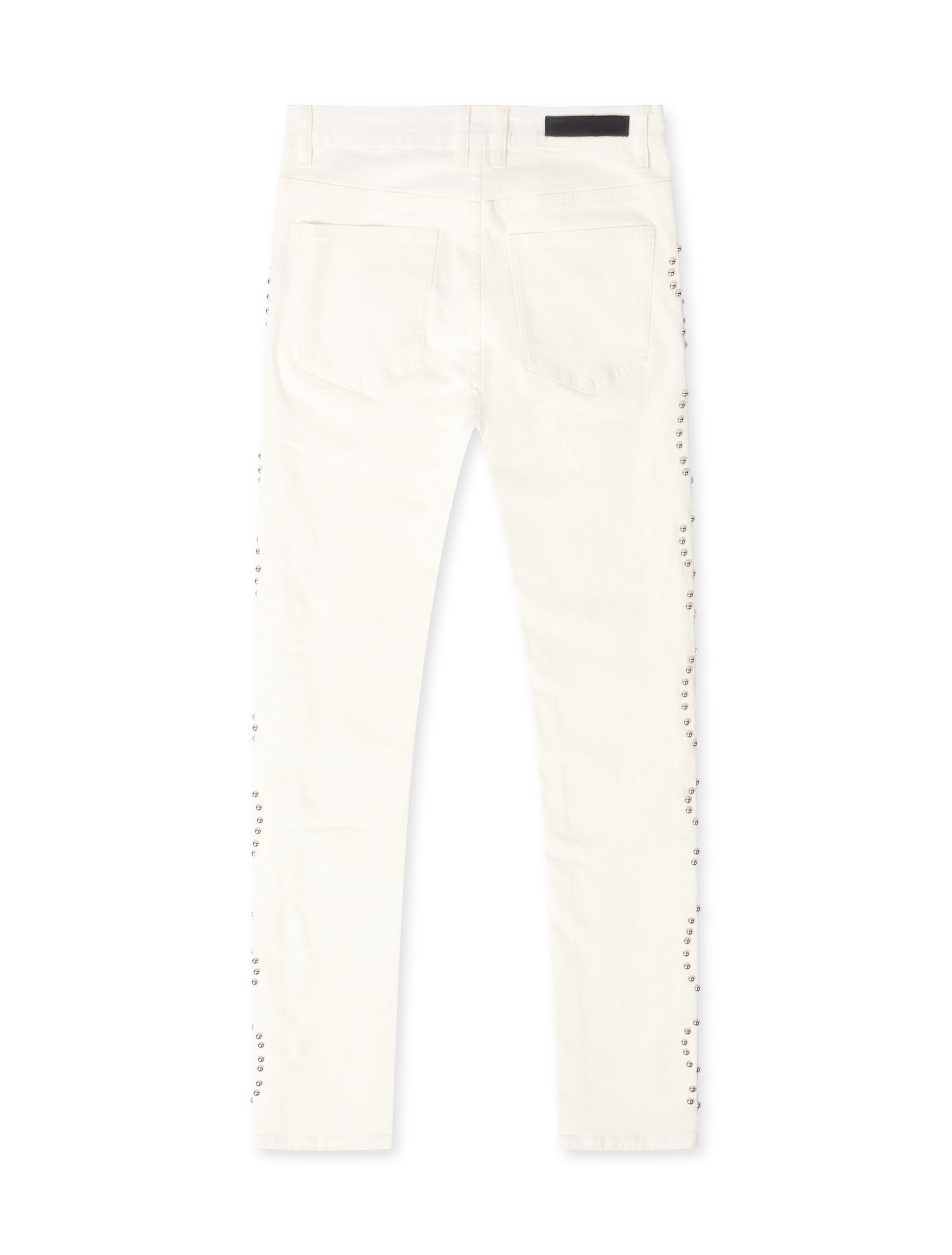 Vaqueros Onix con pedrería embellecida - Blanco