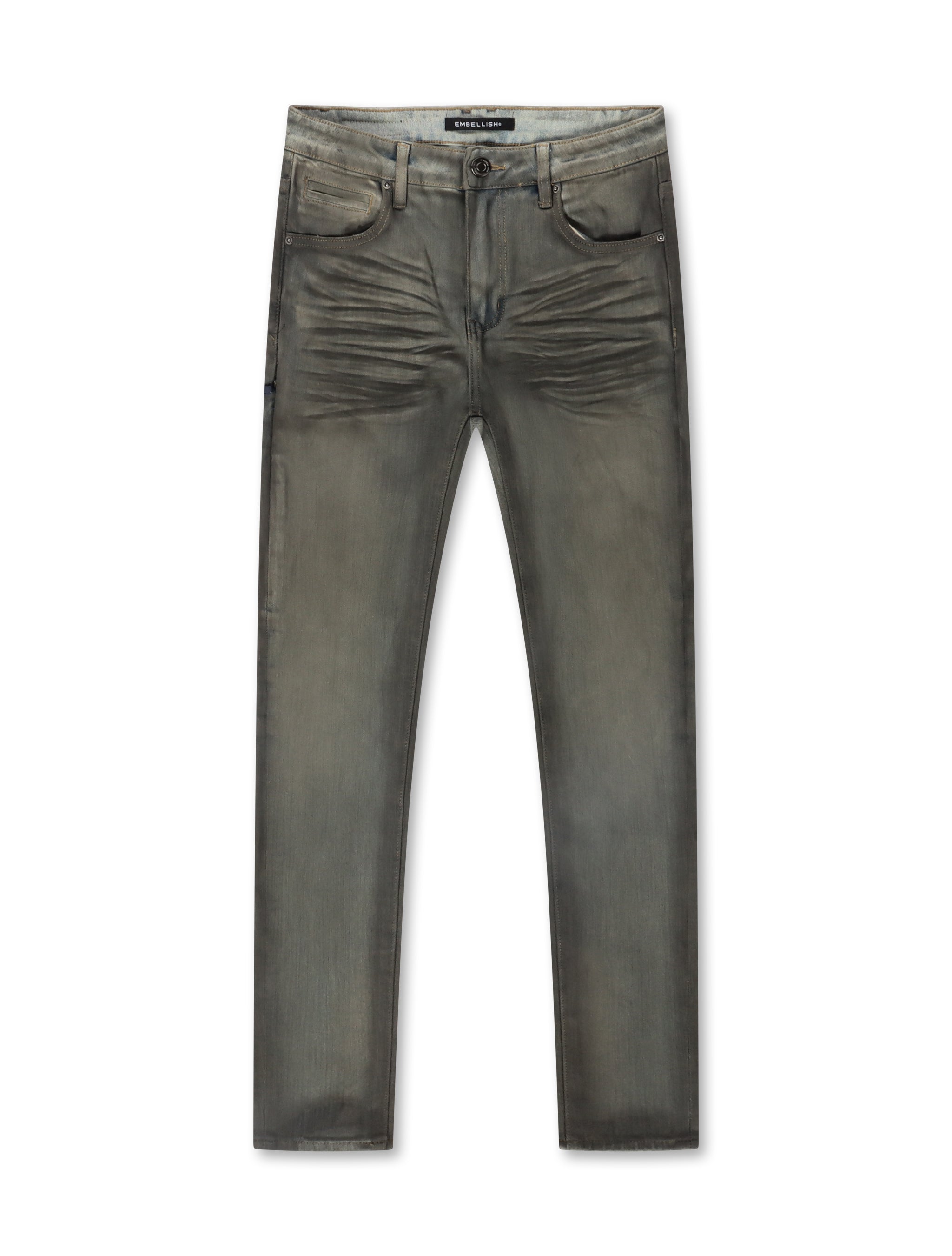 Pantalones David Skinny con adornos - Negro lavado