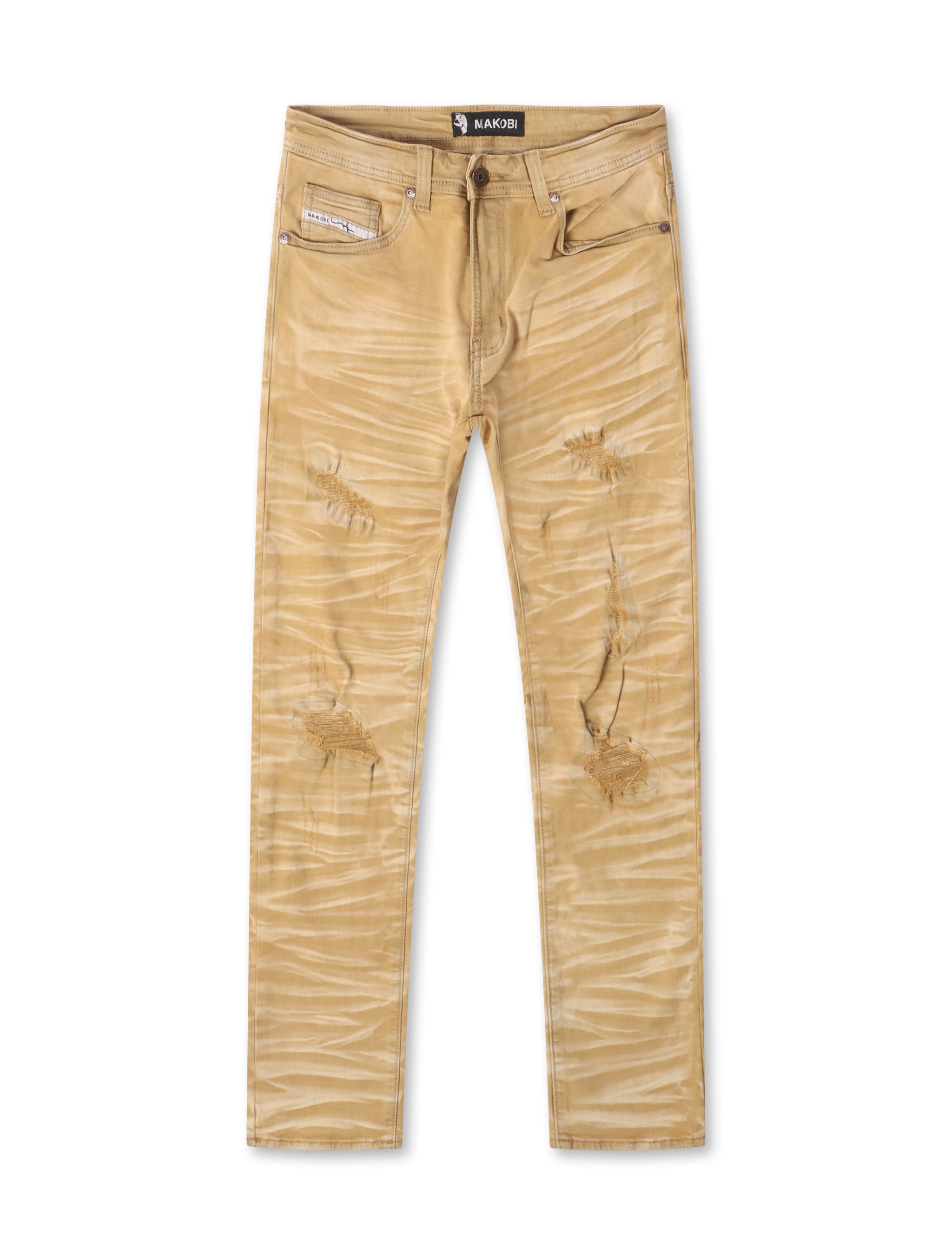 Jeans de pierna recta Makobi - Lavado Moca