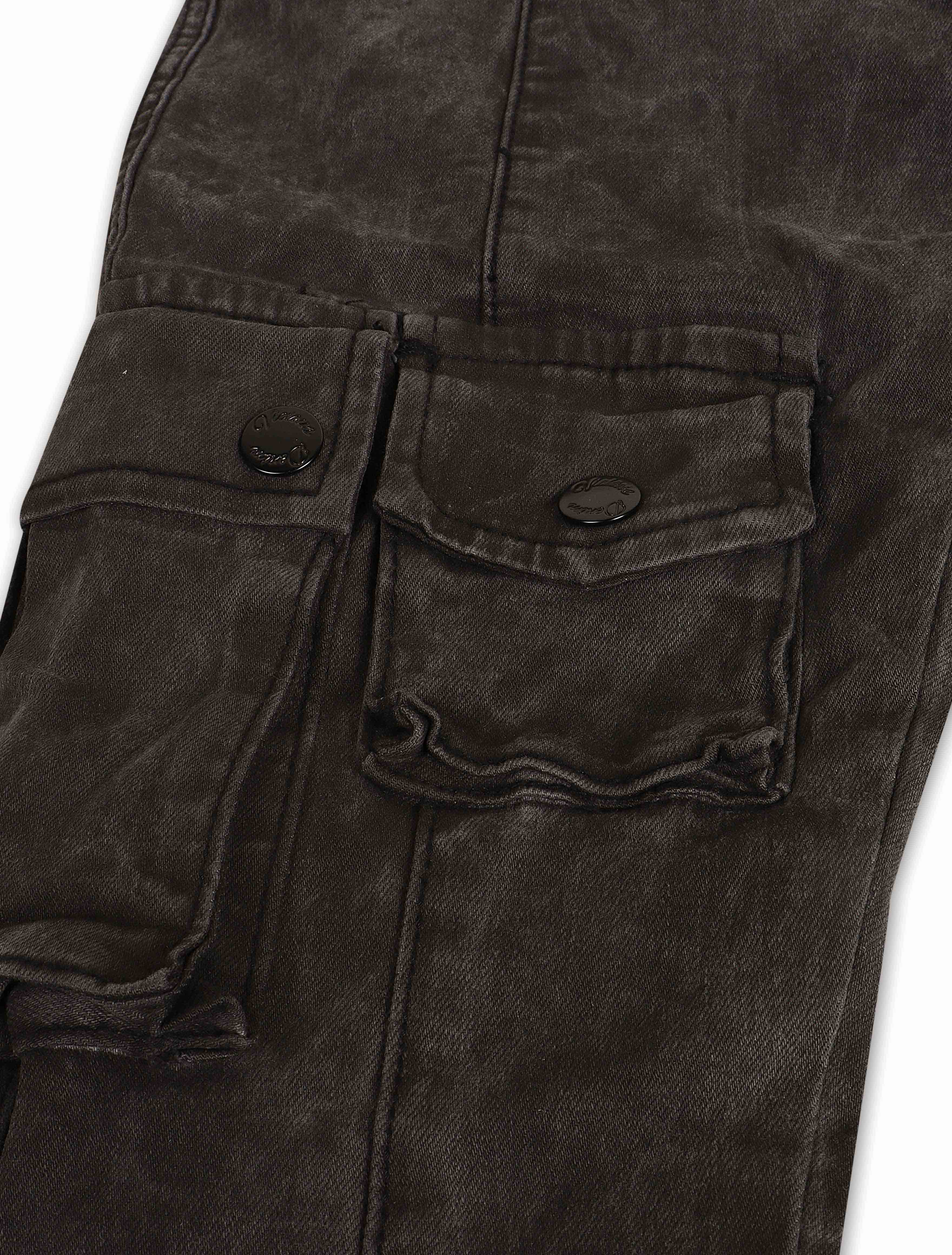 Vicious Denim Vaqueros Acampanados Apilados - Negro