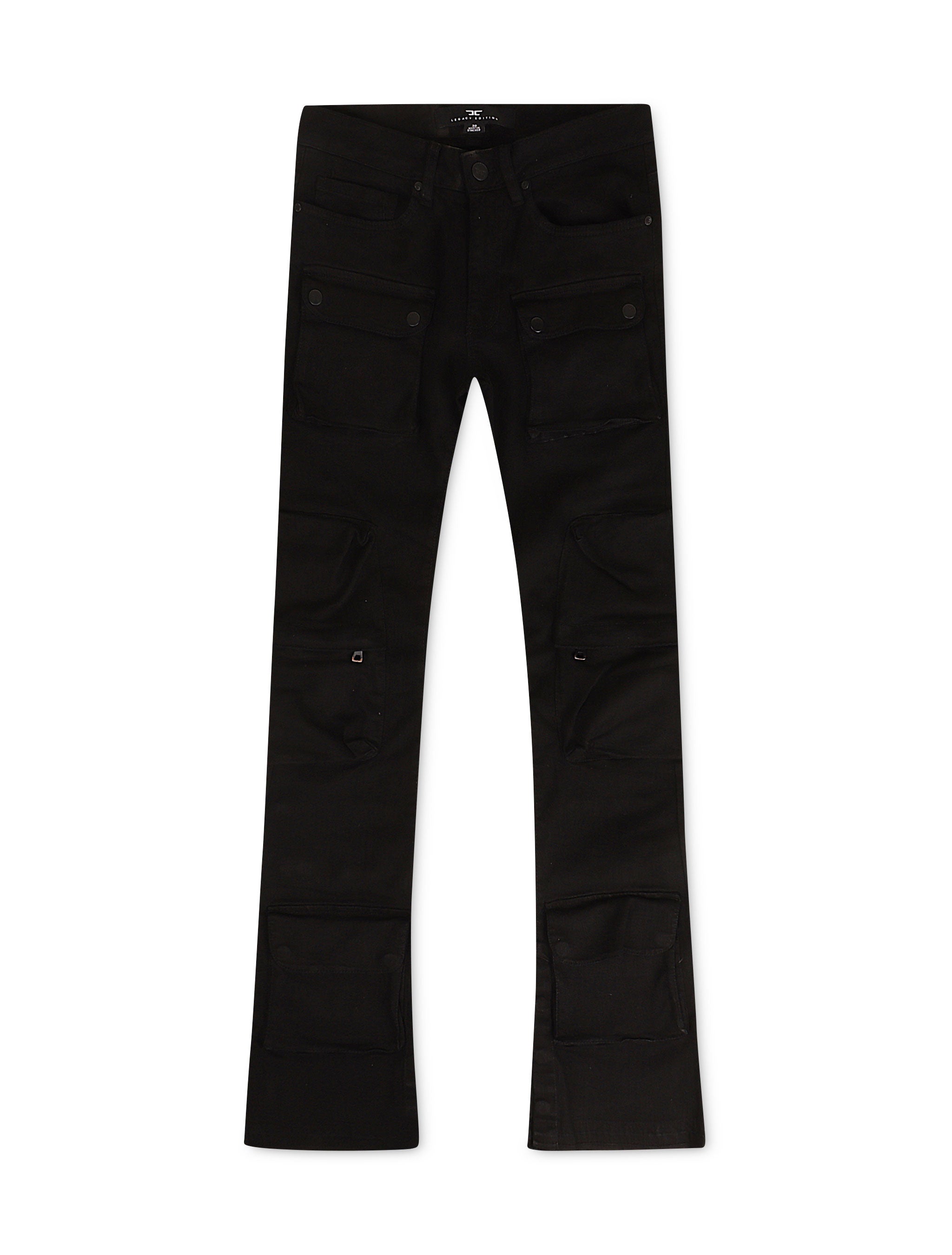 Jordan Craig Martin Stacked 3D Cargo Jeans - Negro Azabache