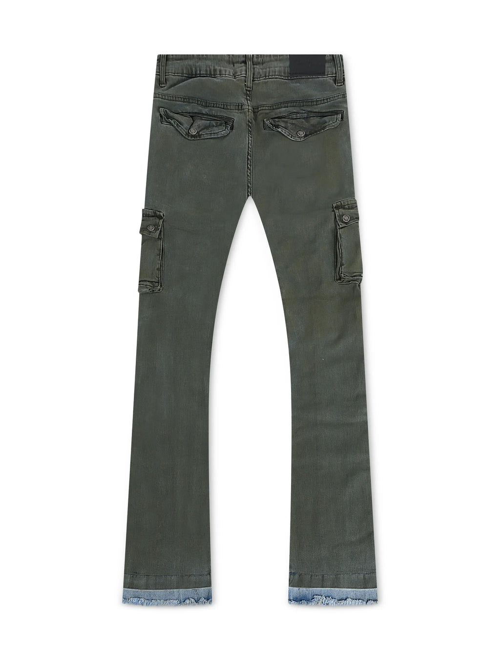 Vicious Denim Cargo Stacked Jeans - Oliva