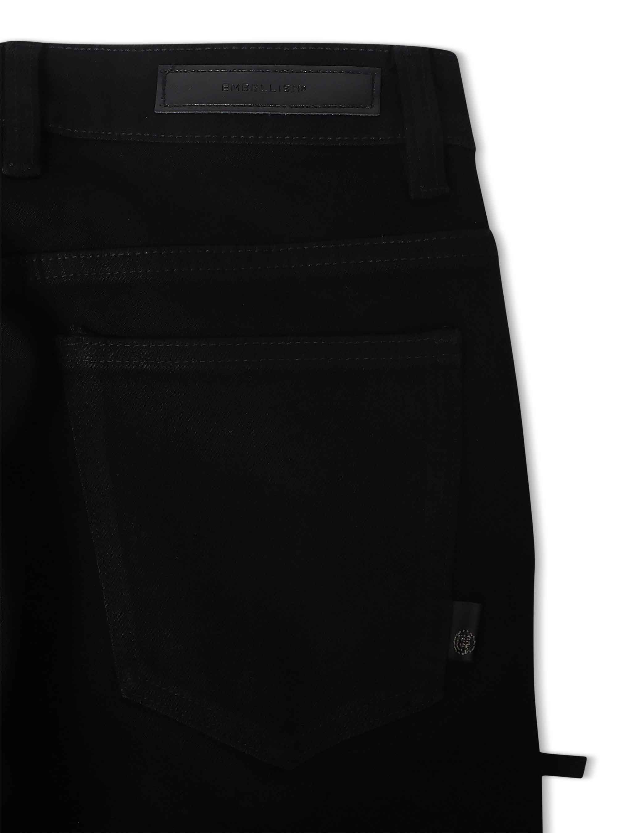 David Skinny Jeans Adornados - Negro Azabache