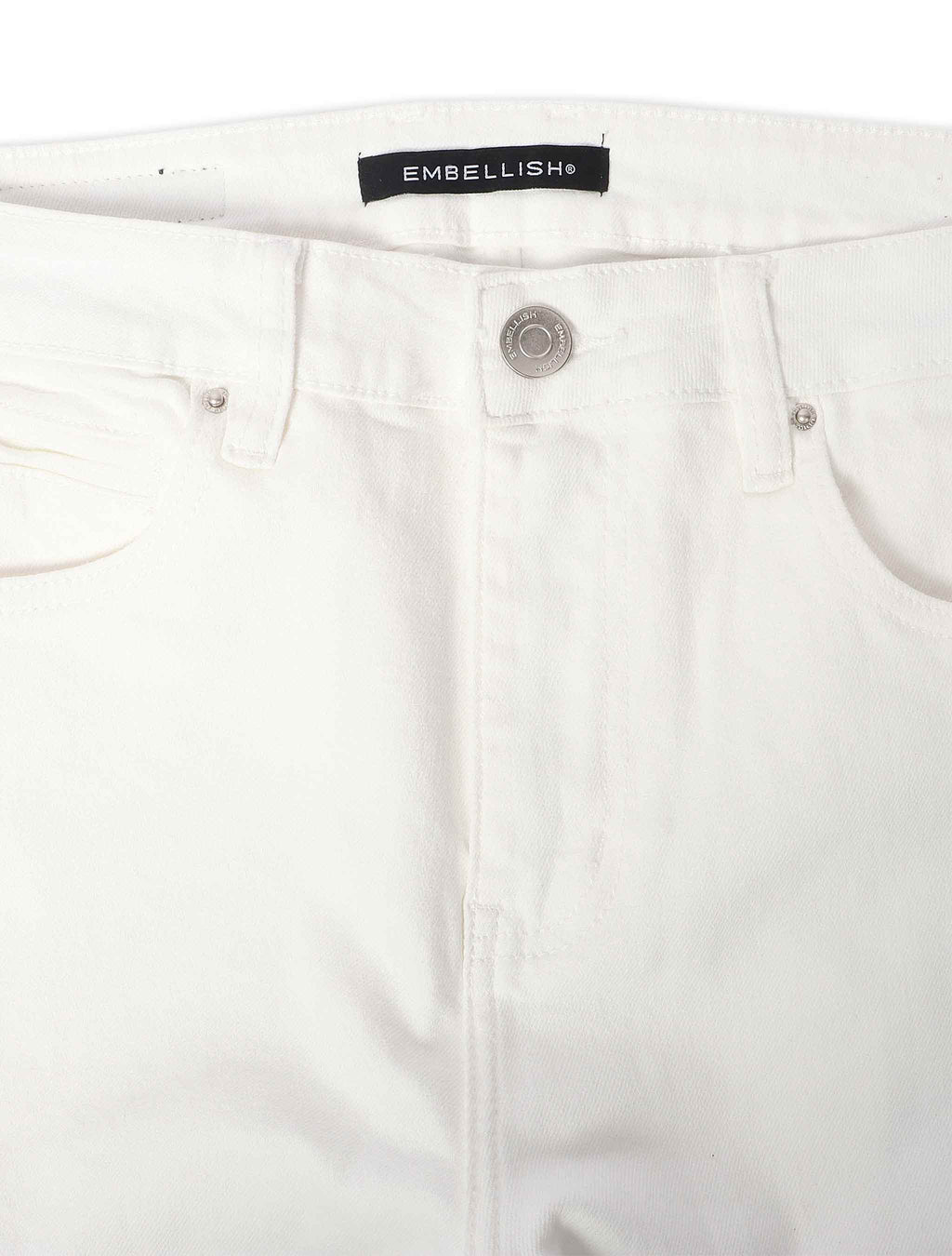 Vaqueros Onix con pedrería embellecida - Blanco