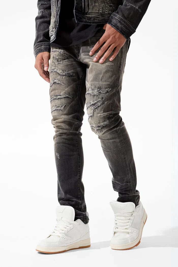 Jeans Jordan Craig Hudson de mezclilla - Negro Nature