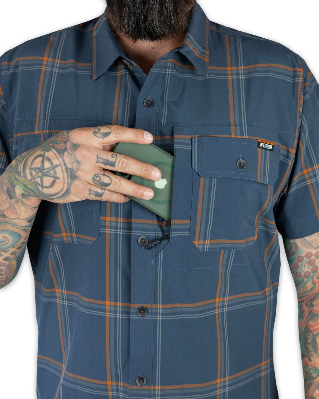 Camisa Jack Knife SS - Gris Azul Oscuro