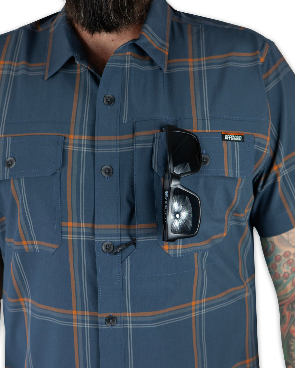 Camisa Jack Knife SS - Gris Azul Oscuro