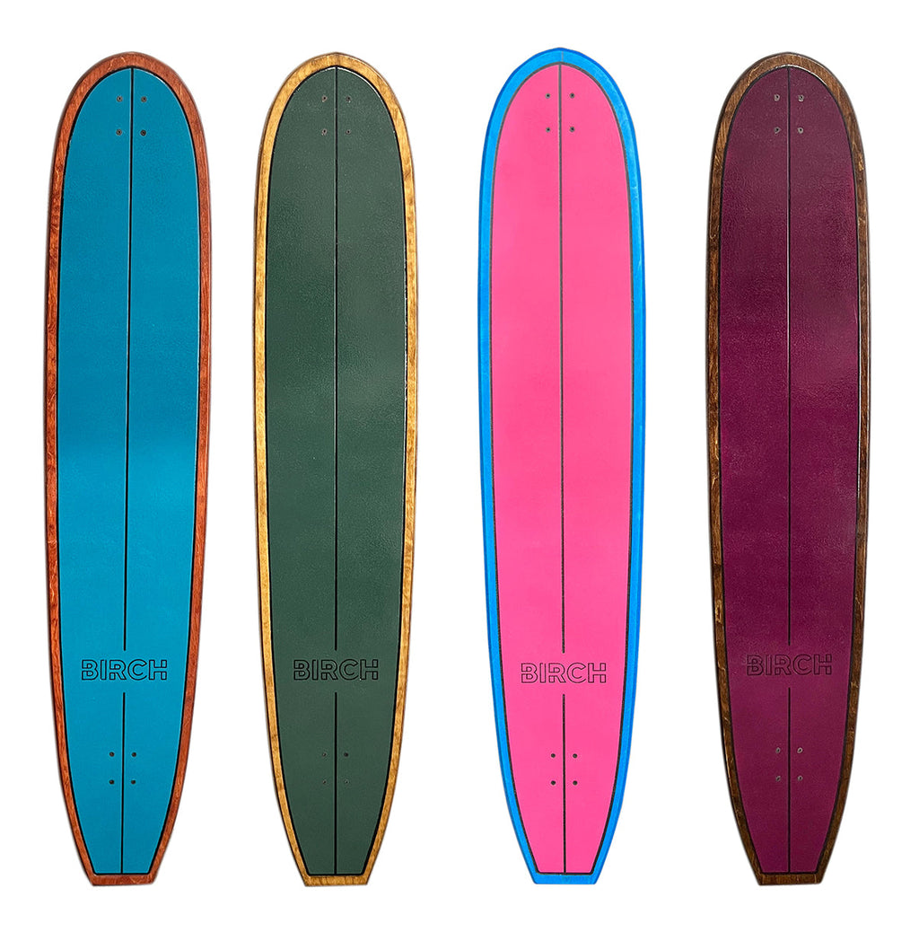 BIRCH 60" LOG Skateboard Longboard Cruiser - Configuración completa o solo tabla